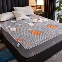 범퍼 침대 패드 아기 가드 토퍼 방수 두꺼운 매트리스 보호대 피부 친화적 인 내구성 시트 커버 라텍스 매트 160x200 180x200 200x220, [06] 200x220x30cm, [06] KLM