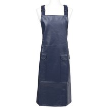 마마렐라 남녀공용 가죽방수 앞치마 카페 바리스타 앞치마 쉐프앞치마 식당앞치마 작업앞치마, 네이비