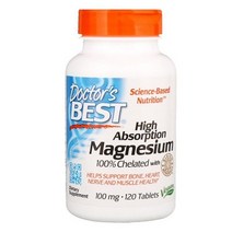 닥터스 베스트 고흡수 마그네슘 100% 100mg 120정, 1개