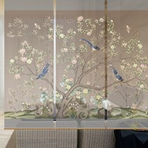 인테리어파티션 원목파티션 이동식파티션 아크릴가림막 70cm x 200cm 커튼 룸 분할 biombo 화면 패턴 디자인 창 션 화면 거실 커튼, 3pcs 70x200cm