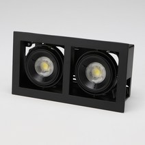 MR-16 멀티2구 COB타입예도 매입형 블랙16W 주광