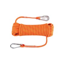야외 등반 로프 탈출 안전 로프 등반 암벽 등반 내마모성 높은 고도 생명을 구하는 로프 장비 비상 구조 로프, 직경 10mm-100 m, 오렌지