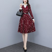 셔츠원피스 2022 년 가을겨울 뚱뚱한 프렌치 긴 소매 슬림핏 점프 슈트 셔츠다 여성의류 3586858450