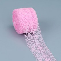 10 야드 레이스 리본 양측 수공예 자수 패브릭 트림 DIY 인형 옷 바느질 공예118867, Pink
