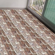 원목 조립마루 데크타일 베란다 테라스 바닥재, 데크타일 격자형