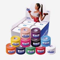 [국내산] 티에스 키네시올로지 스포츠테이프 테이핑 6롤/12롤 세트, 퍼플