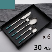 에어샥 리어샥 스틸 나이프 포크와 스푼 세트 디저트 포르투갈어 스타일 스테이크 서양식 레스토랑 식기 개, A