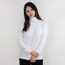 흰색 목폴라 티셔츠 기본 교복 레이어드 (남녀공용)