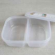 일본 NAKAYA 2칸나눔 밀폐용기E 전자렌지사용가능 용기, 1개