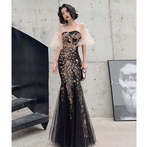 Makone 파티 이브닝드레스 스타일 아름다운 롱타입 사회자 여성원피스