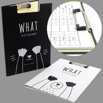 도큐먼트 부동산 문구점 꽂이 접히는 클립보드 대학생 비품 알림 수납 보관 분류 메뉴, 1개, 화이트