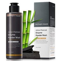 마더 메이드 딥 포어 클렌징 활성탄 파우더 세안제 1.94 oz | 여드름 없는 데일리 마이크로폴리언트 | 지성 피부용 ph 밸런싱 비건 클렌저 무향