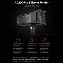 Godox AD200Pro-PC 플래시 홀더 광고 200pro에 대한 보호 충격 방지 라이트 교체, 한개옵션0
