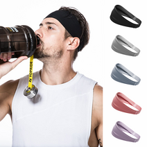 스포츠 헤어밴드 운동 터번 남여공용 3P, 블랙+라이트퍼플+라이트블루