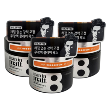 엘라스틴 클레이 왁스 무광택 매인매트 헤어 왁스 80g, 3개