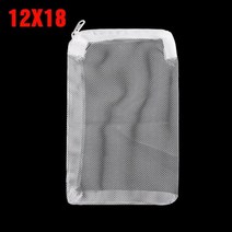 여과기 필터 스펀지 20 pcs 나일론 수족관 미디어 가방 세라믹 링에 대 한 지퍼가, 화이트 12X18cm