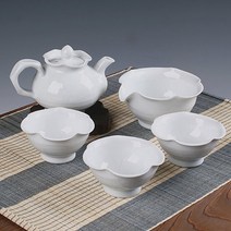 백자 물레 연 고리3인다기세트