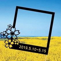 WPM 여행토퍼 폴라로이드 자유 문구, 1-8.폴라로이드_꽃, 1개