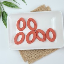 NEW) 웜톤 무광 아크릴 체인고리-대(4개), 인디언레드