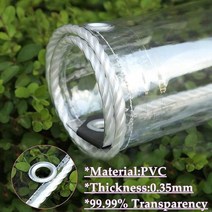 0.35mm 투명 PVC 방수포 99.9% 방수 정원 다육 식물 천막 발코니 Pergola 캐노피 타프 커버, [01] 0.35mm Tarpaulin, [23] 2.2mx2.9m