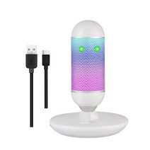 멀티 이펙터 일렉 기타 베이스 보컬 다기능 프리 앰프 효과 페달 튜너 모드 프로세서yarmee rgb usb 게임 마이크 전문 녹음 스튜디오 스트림 녹음 마이크 twitch, 하얀