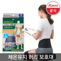 반테린코와서포터 허리보호대 테이핑요법 온열, 블랙, S