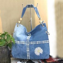 여성 숄더백IPinee 데님 숄더 가방 여성 진주 럭셔리 핸드백 디자이너 여성을위한 Crossbody