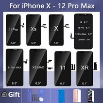 [해외] iPhone X XR Xs Max 11 12 Pro Max LCD 디스플레이 터치 스크린 디지타이저 어셈블리 용 OELD 화면 데드 픽셀 교체 사용 없음, 협력사, 아이폰 XsMax용 TFT