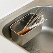 주방 싱크대용 무타공 물빠짐 코너 음식물 쓰레기통 1인가구용, 삼각형