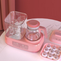 분유포트기 살균 건조 온수 주전자 멀티 보온, 스마트 핑크