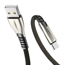 로건 정품 5핀 USB 갤럭시S7 마이크로 아이언 메탈 고속 충전 케이블, 레드 (F869), 1m, 1개
