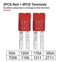 전동 공구 장비 전원 2 극 커넥터 빠른 플러그 자동차 배터리 | UPS 케이블 터미널 DC 600V 50A, 01 Red 2 Set_01 DC600V 50A