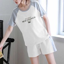 여자 여름 상하의복 트레이닝복 실내복 세트 투피스 이지웨어추리닝 데일리웨어의류 홈웨어룩 체육복
