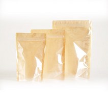 전면투명 크라프트지퍼백/크라프트지퍼봉투/커피봉투/100매, 180x260+50(100매)