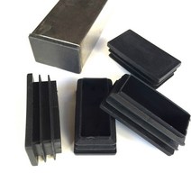 각파이프12510pcs 40x50mm 직사각형 플라스틱 검정색 블랭킹 엔드 캡 튜브 파이프 인서트 플러그 마개, 2pcs_10mm