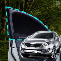 메이빈 차박 모기장 방충망 스포티지R, SUV/RV-2열(좌+우)+세차타월