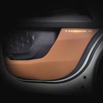 IOM 토레스 전용 튜닝 아크릴형 가죽 도어커버 글로브박스커버 트렁크스텝 도어스텝, 도어커버(4pcs), WG_라이트그레이, 금경