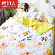 워싱면이불 남극인 쿨링 이인용 에어컨 자 싱글 여름 기숙사 봄가을 얇은 4632268804
