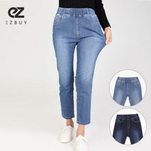 편해요 여성 똥배커버 슬림 일자핏 데님 팬츠 청바지(AJ12LP050W)
