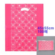 비닐 쇼핑 봉투 레드 45X55 100P 옷가게비닐 포장봉투