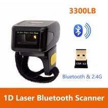 2D 웨어러블 링 바코드 스캐너 미니 휴대용 3-in-1 USB 유선 및 2.4G 무선 블루투스 손가락 아이패드 아이폰 호환, [01] 1D Laser Bluetooth, 01 1D Laser Bluetooth