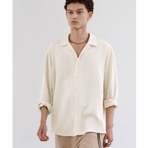 ANOBLIR 루즈핏 오픈카라 텐셀 린넨 셔츠 [오트밀] LOOSE-FIT OPEN COLLAR TENCEL LINEN SHIRTS [OATMEAL]