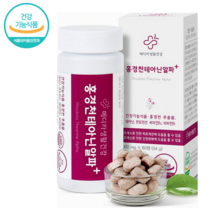 홍경천 테아닌 알파 60정 1개월분 식약처 인증 비타민B 스트레스 피로개선 긴장 완화 회사원 직장인 영양제, 1병