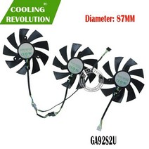 부속자재 건축 홈 개조 3PCS 세트 GA92S2U DC12V 0.46A -PFTB ZOTAC RTX2060-6GD6 X 게임용 4 핀 그래픽 카드 팬, [02] 3PCS SET