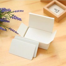 개인 명함 만들기 메시지 카드 100매 메모 종이 카드 DIY 명함종이, 블루