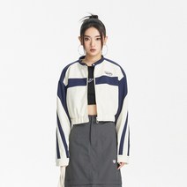 차이나 자수 패치 쇼트 야상 점퍼