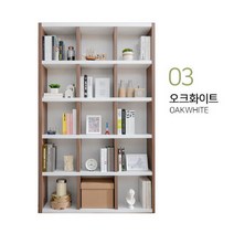 만화책책장 가벽 1200 5단 오픈 책장 수납장 장식장 책꽂이, 오크화이트