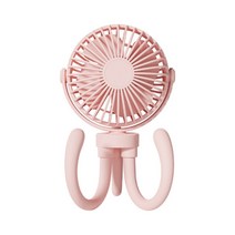 2022 최신 업그레이드 휴대용 문어발 선풍기 유모차 선풍기, 분홍