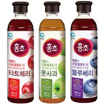 청정원 홍초 900ml3종 (타트체리 풋사과 블루베리), 1세트 (3종 각1입)