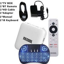 셋탑박스 셋톱박스 Mecool-KM2/KM2 플러스 4K 안드로이드 TV 박스 Amlogic S905X4 2GB 16GB USB3.0 100M L, 04 KM2 with i8_03 영국 플러그